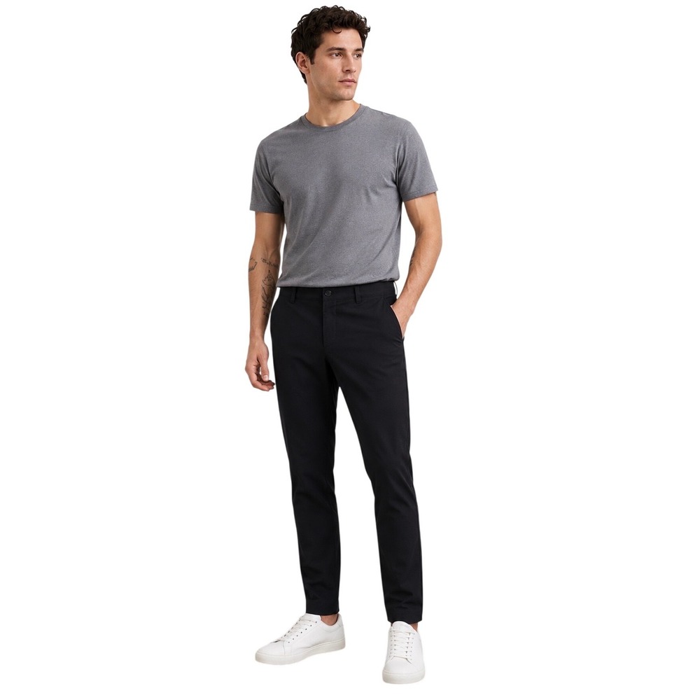 Reigning Champ Mens Coach's Pant Black Slim Fit Technical Trousers Size 32